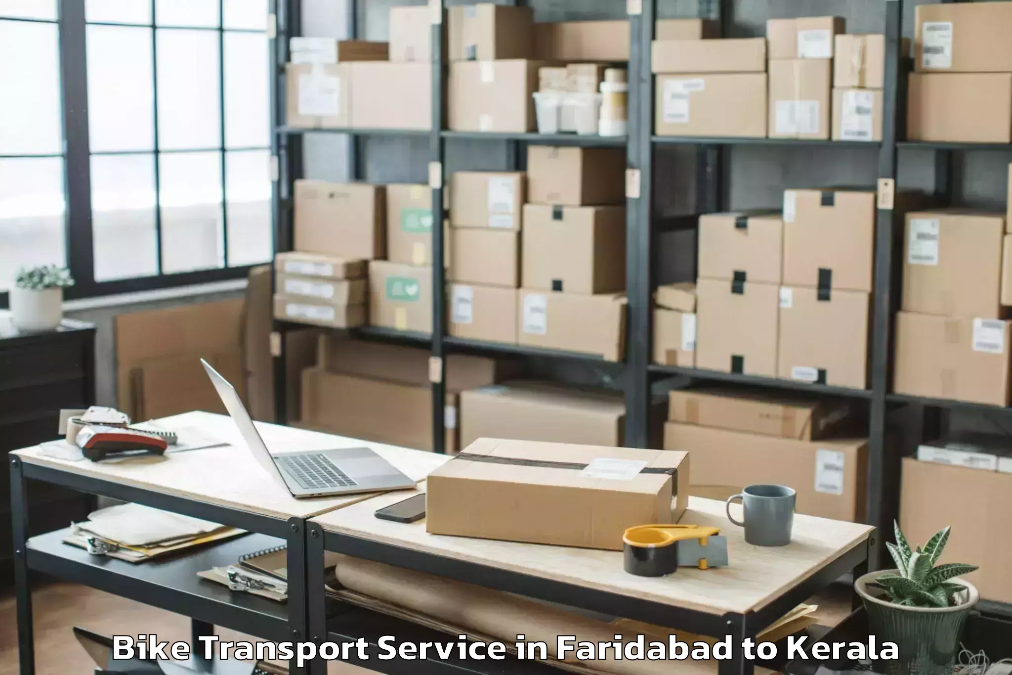 Professional Faridabad to Vakkad Bike Transport